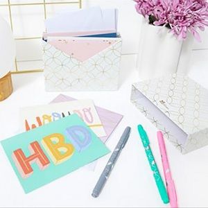 Erin Condren Design Stationery Bundle: 16 Cards, Envelopes and 3 Markers